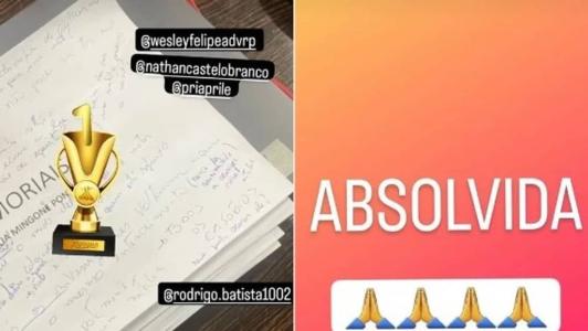 Natália Ponte usa redes sociais para comemorar absolvição da acusação de matar o filho