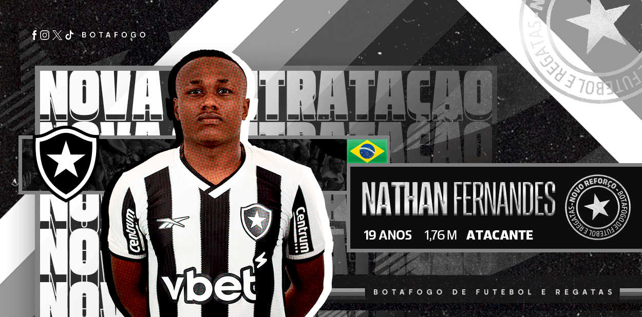 Botafogo anuncia contratação de Nathan Fernandes, ex-Grêmio
