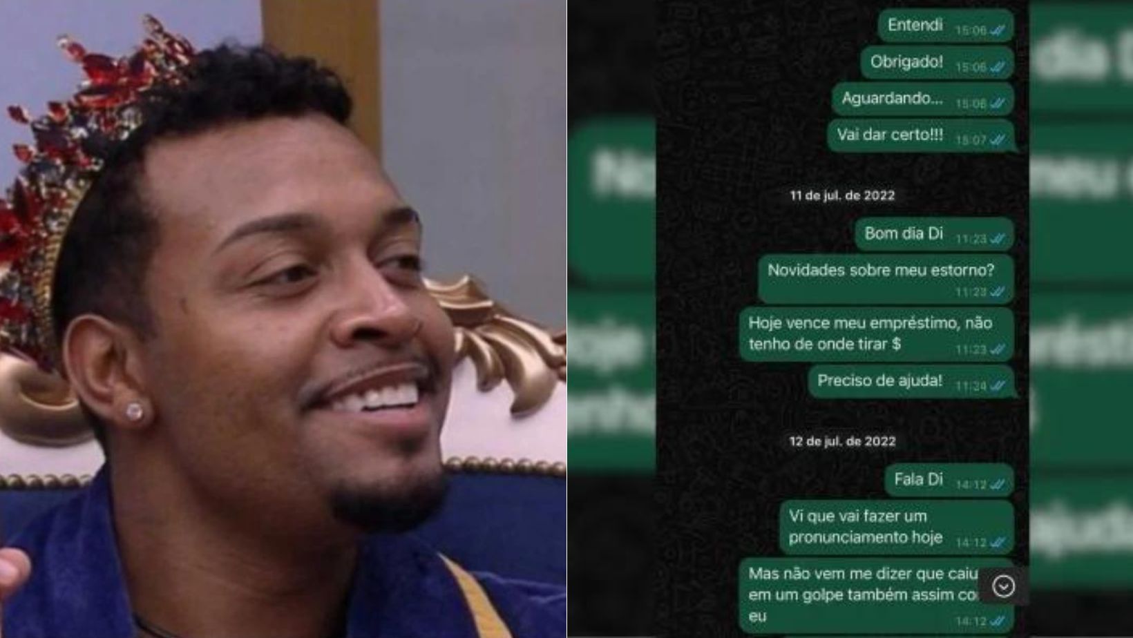 Mensagens e e-mails enviados a clientes de ex-bbb Nego Di são reveladas; veja prints