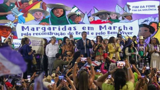 Nessa terça-feira (15), ministros participaram da abertura da Marcha das Margaridas