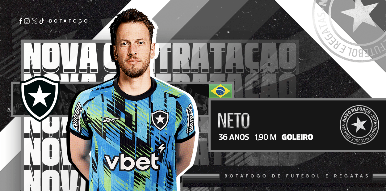 Botafogo anuncia contratação de Neto, ex-Barcelona, Arsenal e Juventus