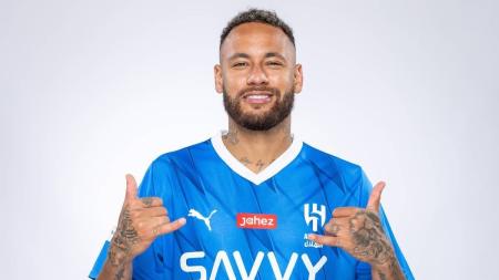 Neymar com a camisa do novo time