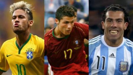 Neymar, Cristiano Ronaldo e Tévez; os aniversariantes do dia 5 de fevereiro