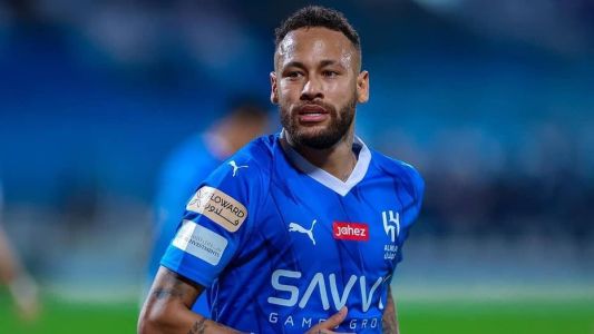 Neymar durante partida pelo Al-Hilal, pela Liga Saudita