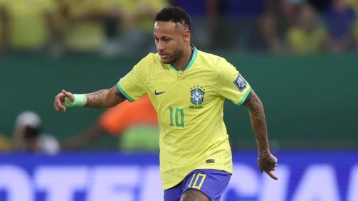 Neymar durante partida pela Seleção Brasileira
