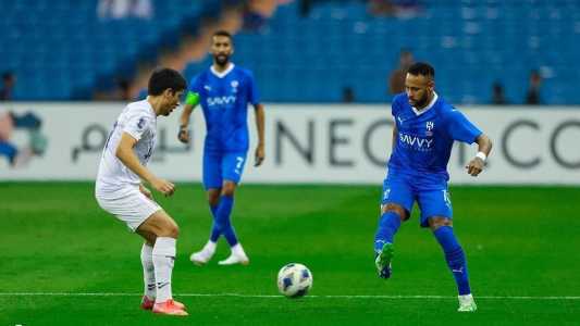 Neymar durante partida do Al-Hilal, pela Liga dos Campeões Asiática