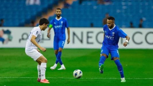 Neymar durante partida do Al-Hilal, pela Liga dos Campeões Asiática