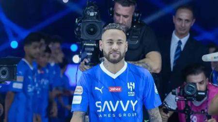 Neymar durante sua apresentação pelo Al-Hilal, neste sábado
