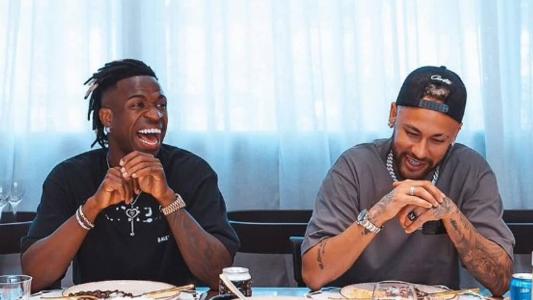 Neymar e Vini Jr almoçaram juntos