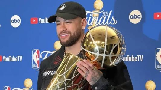 Neymar esteve presente no jogo 3 da final da NBA