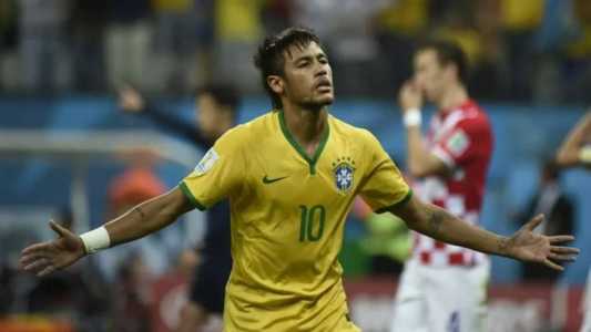 Neymar marcou dois gols sobre Croácia na Copa do Mundo de 2014