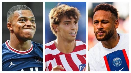 Neymar, Mbappé e João Felix são os jogadores mais caros da história