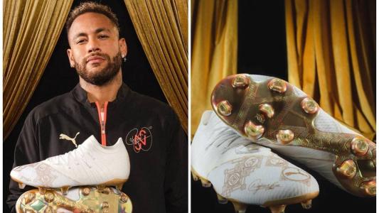 Neymar presenteia jogadores com chuteira exclusiva