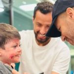 Pequeno Gui, torcedor símbolo do Vasco, se encontra com Neymar e Nenê