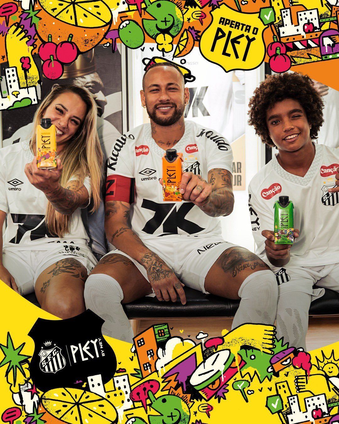 Santos anuncia marca de bebidas assinada por Neymar como patrocinadora