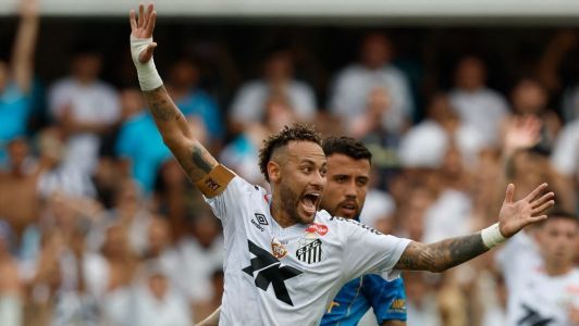 Neymar em Santos 3 x 0 Cruzeiro, pelo Brasileirão 2025