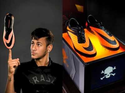 Neymar em imagens de divulgação da Nike Hypervenom em 2013
