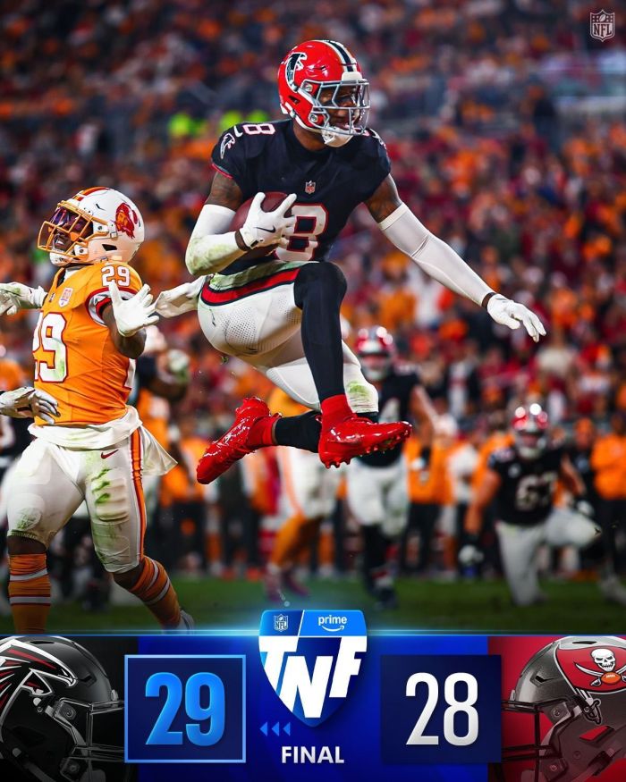 Kyle Pitts foi o grande destaque do Atlanta Falcons contra o Tampa Bay Buccaneers Kyle Pitts