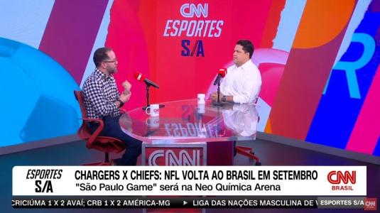 Luis Martínez em participação do CNN Esportes S/A, programa da CNN Brasil