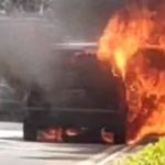 Vídeo: carro é consumido pelas chamas em importante avenida de Lagoa Santa