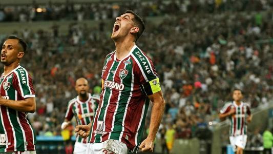 Nino celebra o gol da vitória diante do The Strongest