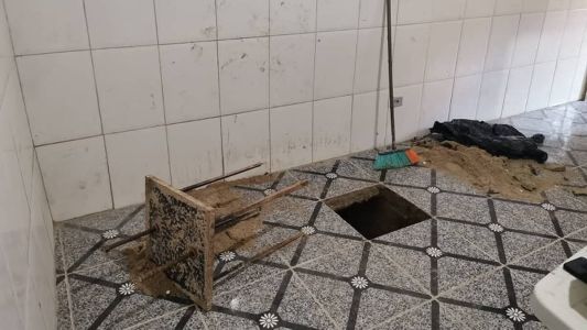 No primeiro local a droga estava em u lugar subterrâneo de difícil acesso.