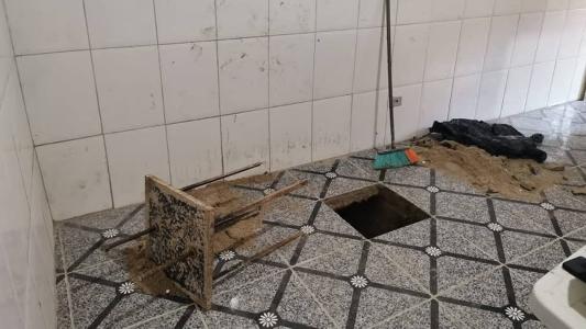 No primeiro local a droga estava em u lugar subterrâneo de difícil acesso.