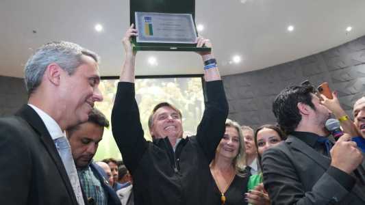 No último dia 18, Bolsonaro recebeu título de cidadania honorária de Goiás