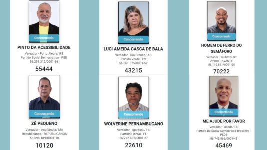 Fotos mostram candidatos a vereador pelo Brasil