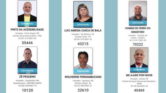 Fotos mostram candidatos a vereador pelo Brasil