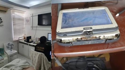 Notebook em péssimo estado era usado por um dos suspeitos