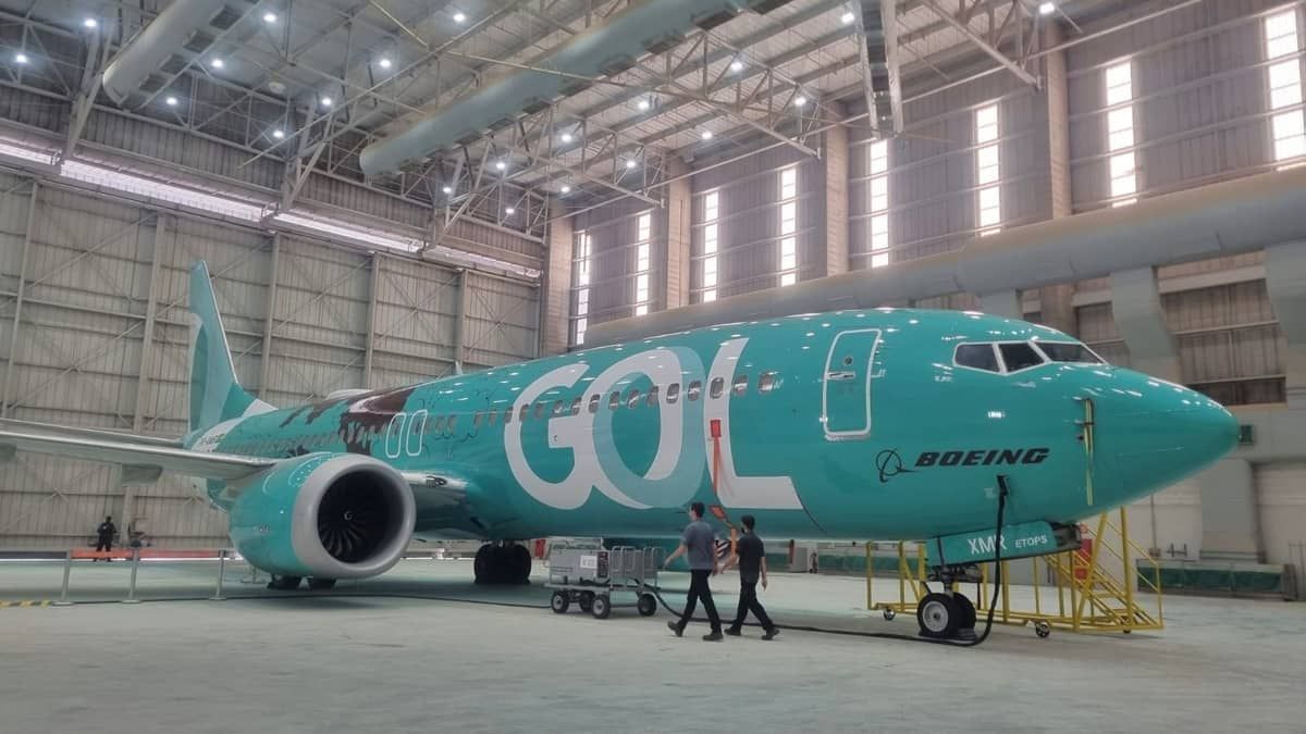 Boeing  do 'Harry Potter' ganha nova pintura para divulgar iniciativas ambientais da Gol