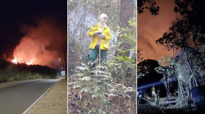 Vídeo: moradores de Nova Lima combatem, há dias, incêndios que ameaçam casas