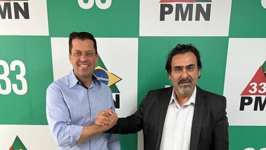 Novo deputado, João Júnior e Presidente do PMN Estadual, Ratinho Júnior