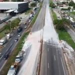 Tinta no Anel Rodoviário: interdição completa 24 horas; não há previsão de liberação