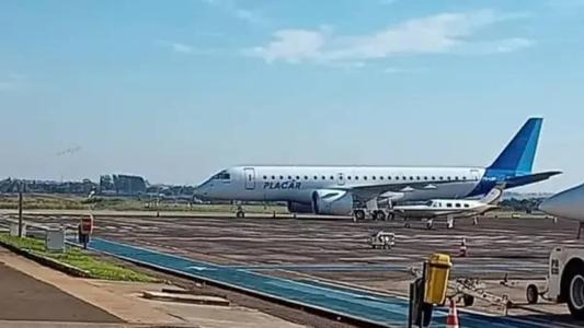O avião comprado pela presidente do Palmeiras, Leila Pereira, e que será usado pela primeira vez