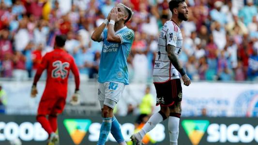 O Bahia perdeu para o Flamengo no primeiro turno, na Fonte Nova, por 3 a 1
