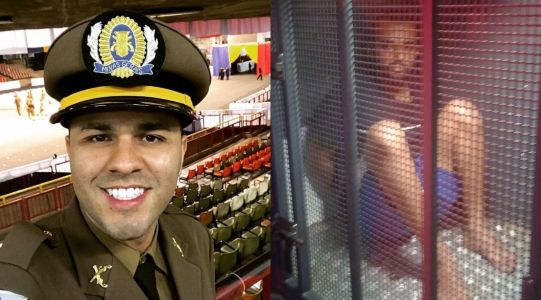 O cabo da PM, Vinícius de Castro Lima, e Jefferson Anisio da Silva, principal suspeito do crime