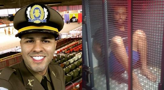 O cabo da PM, Vinícius de Castro Lima, e Jefferson Anisio da Silva, principal suspeito do crime