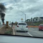 Rodovia Fernão Dias sentido Contagem é interditada após carro pegar fogo