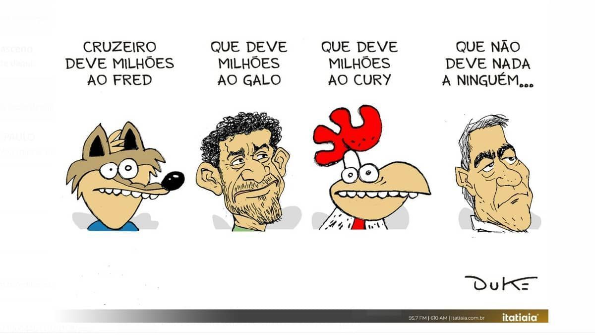 Charge do Duke: o efeito cascata das dívidas no futebol mineiro