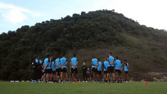 O elenco profissional do Botafogo treina no CT Espaço Lonier atualmente, em Vargem Grande