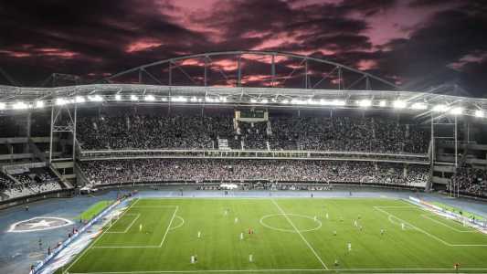 O Estádio Nilton Santos em partida do Botafogo na atual temporada