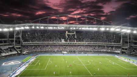 O Estádio Nilton Santos em partida do Botafogo na atual temporada