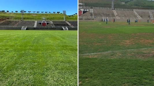 O estádio Soares de Azevedo passou por tratamento nos últimos 30 dias