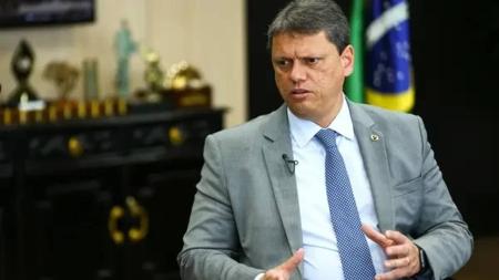 O governador de São Paulo, Tarcísio de Freitas