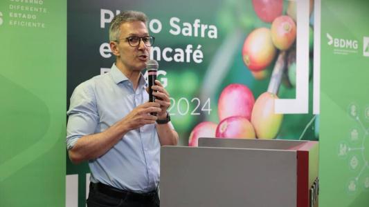 O governador Romeu Zema participou de evento na sede do BDMG