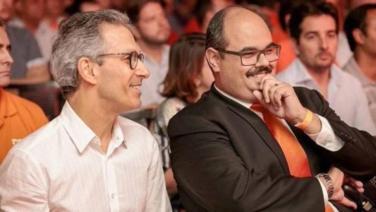 O governador Romeu Zema e o vice, Mateus Simões