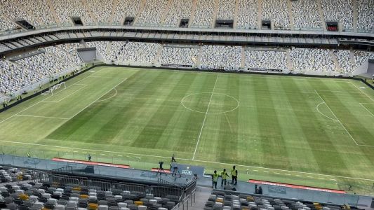 O gramado da Arena MRV, que receberá Atlético x Botafogo