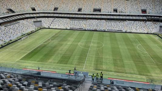 O gramado da Arena MRV, que receberá Atlético x Botafogo